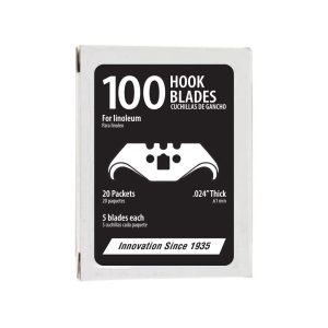 (LKB100) 3-Notch Linoleum Hook Blades, 100-Pack