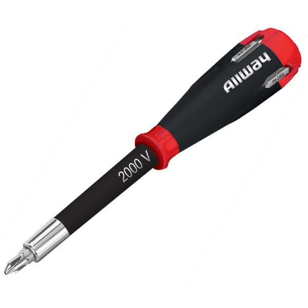 (SD41) 5-in-1 Shockproof Screwdriver, Carded