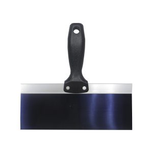(TK10) 10" Blue Steel Tape Knife, W/Solid Handle & Rubber Grip, Labelled