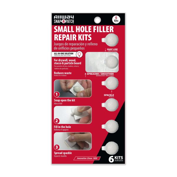 (SNP6) Small Hole Filler Repair Kits, 6-Pack