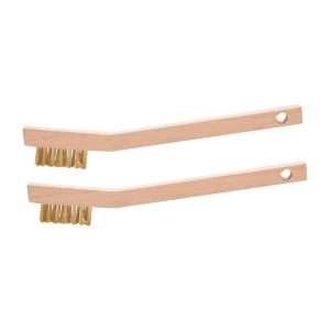 (UWB37-BR) Wood-Handle Brass Welding Brushes, 2-Pack