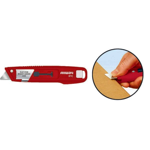 (RTC) Retractable Carton Cutter w/Left & Right Thumb Guards