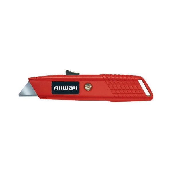 (SSK) Metal Self-Retracting Safety Knife w/3 Blades, Carded