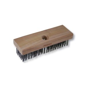 (WB619) Wood Handle Wire Brush - 6x19, Labelled